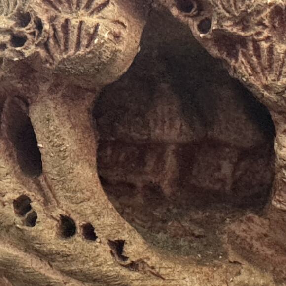 VTG Two Intricately Hand Carved Banko Ware Japanese Miniature Vase House Inside - Picture 6 of 16